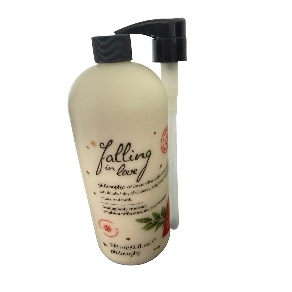 Philosophy Falling in Love Firming Body Emulsion 32 Oz New Holiday Cheer + Pump